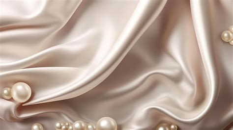 Premium AI Image | Enchanting fabric and pearl elegance