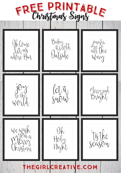 Free Printable Christmas Signs | Free christmas printables, Free printable christmas signs ...