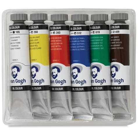 Van Gogh Oil Color - Set of 6 colors, 20 ml tubes - Walmart.com - Walmart.com