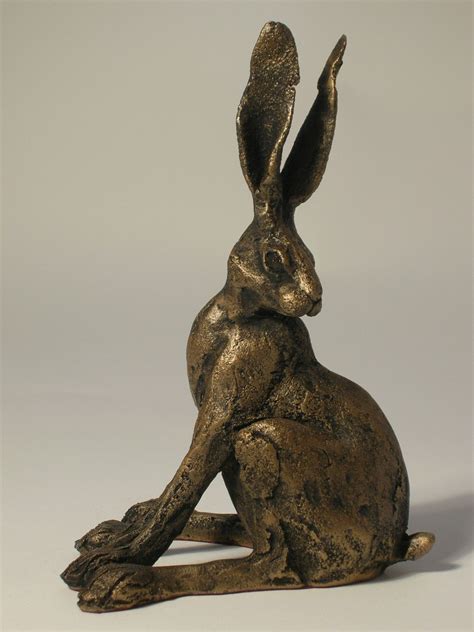 Hare Sculpture - Alert | Rabbit sculpture, Sculpture, Rabbit art