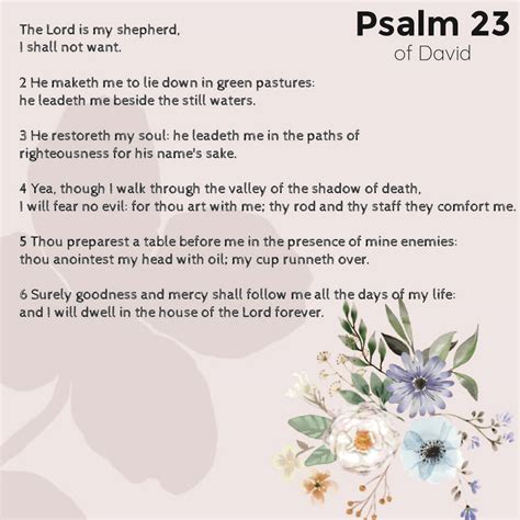 23 Psalms Prayer - 10 Free PDF Printables | Printablee