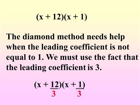 PPT - Factoring Polynomials The Diamond Method PowerPoint Presentation ...