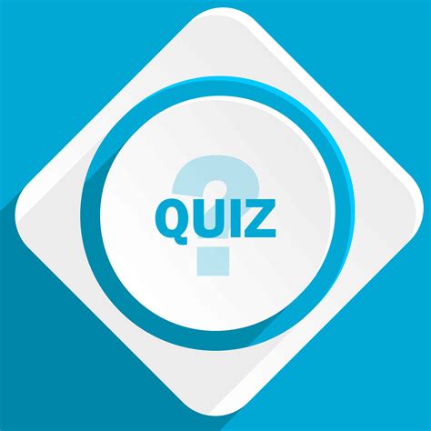 quiz blue flat design modern icon for web and mobile app