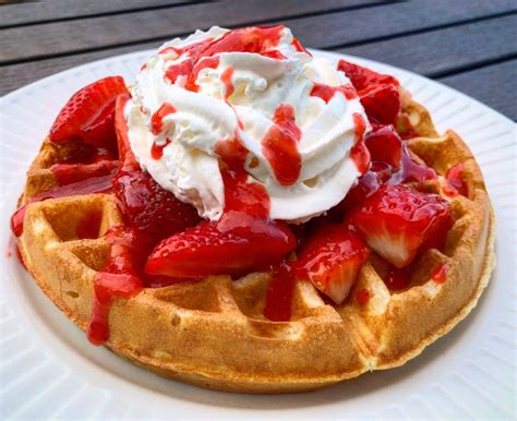 Strawberry Belgian Waffles - Cupcakes and Sarcasm