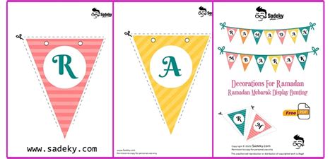 Free Ramadan Mubarak Bunting Printable 2024 | Sadeky