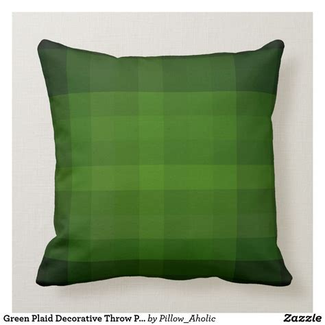 green plaid decorative throw pillow by pillowaholice on etsyllop com