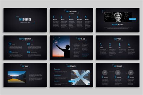 Duende Dark Powerpoint Template By Helga_Design | TheHungryJPEG