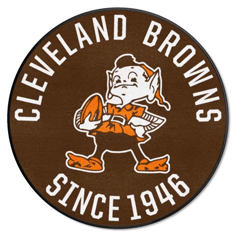 Cleveland Browns Roundel Rug - 27in. NFL Retro Logo, Brownie the Elf ...