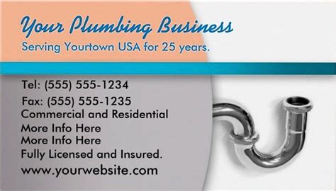 Plumbing Business Cards Examples | EmetOnlineBlog