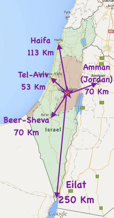 Dónde está Jerusalén ? - La ubicación de Jerusalén dentro de Israel