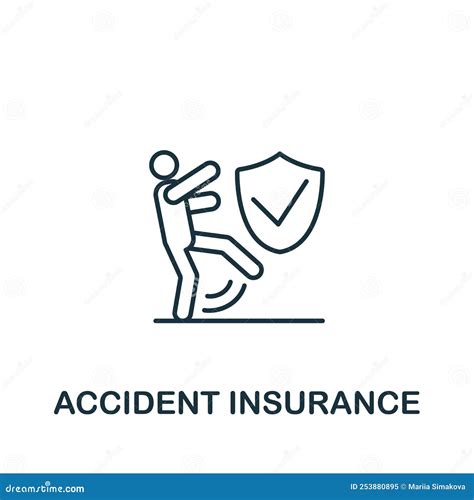 Accident Insurance Icon. Line Simple Insurance Icon for Templates, Web Design and Infographics ...