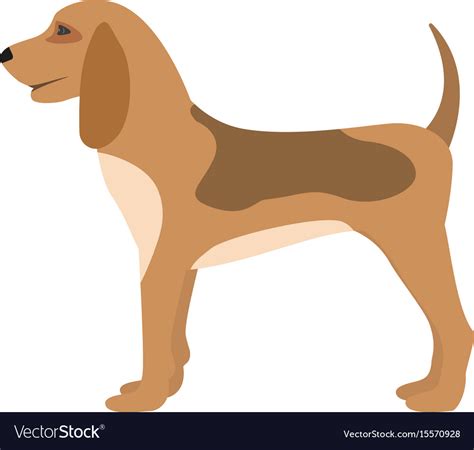 A cartoon hunting dog puppy Royalty Free Vector Image