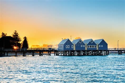 Famous Wooden Busselton Jetty in Western Australia Stock Image - Image ...