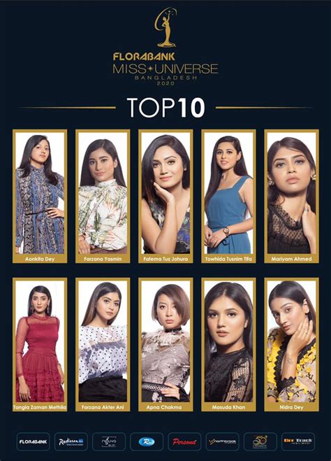 Miss Universe Bangladesh 2020 Top 10 finalists announced