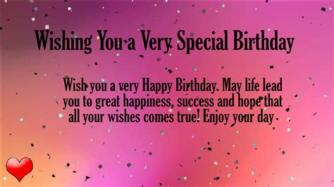 Happy Birthday Wishes Messages And Sayings - Birthday Ideas