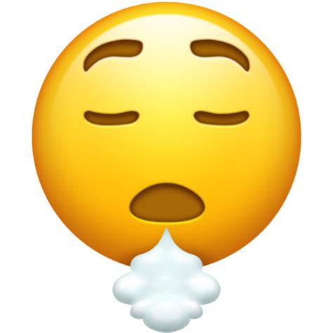 😮‍💨 Face Exhaling on Emojipedia Sample Images 13.1