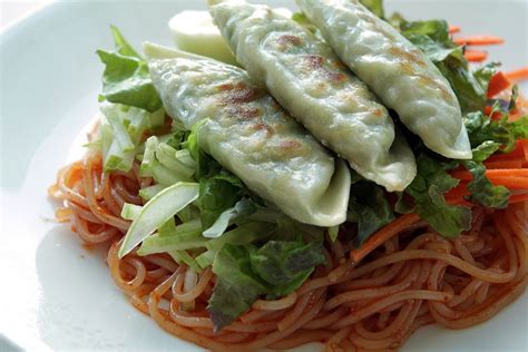 Korean Spicy Noodles with fried Dumplings | Food, Recipes, Asian recipes