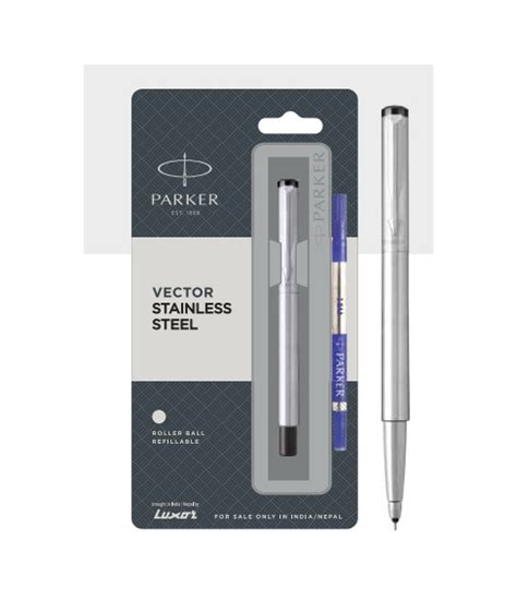 Parker Vector Stainless Steel Roller ball pen | Renaissance | School Office Stationery Supplies ...