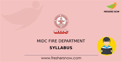 MIDC Fire Extinguisher Syllabus 2024 & Assistant, Driver Pattern