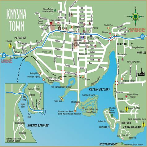 Knysna Town Map - Knysna South Africa • mappery