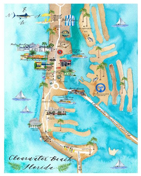 15 Clearwater Beach Map | Ageorgio - Map Of Clearwater Florida Beaches | Printable Maps