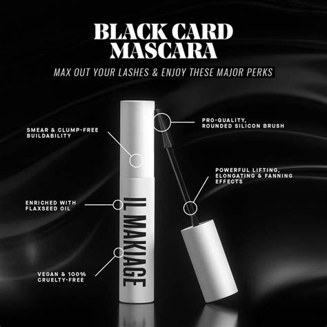 Black Card Mascara | IL MAKIAGE | Mascara, Black card, Perfect eyelashes