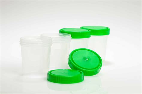 Plastic Beaker With Green Lid 100 ml (1stk)