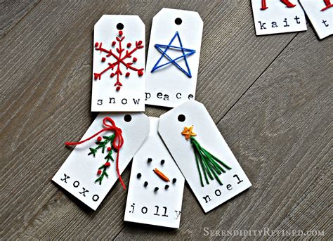 Christmas Holiday Personalized Monogram Gift Tag Craft - Fox Hollow Cottage