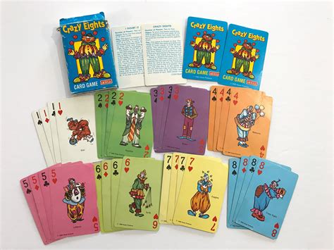 1997 Crazy Eights Playing Cards Complete Set Clowns Kids | Etsy