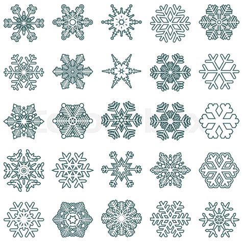 collection of snow stars | Stock vector | Colourbox