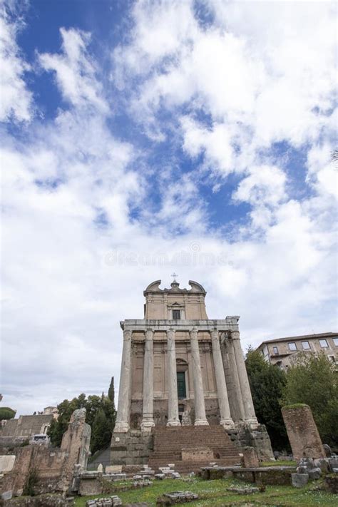 The Temple of Antoninus and Faustina is a Temple of Ancient Rome Stock Image - Image of ancient ...