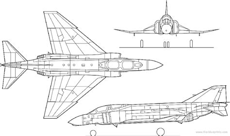 McDonnell Douglas F4 Phantom blueprints free - Outlines