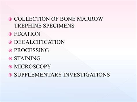 processing of bone marrow trephine biopsy | PPT