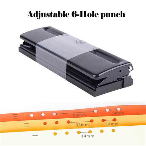 Aliexpress.com : Buy Adjustable 6 Hole Punch 6 holes punch loose leaf ...