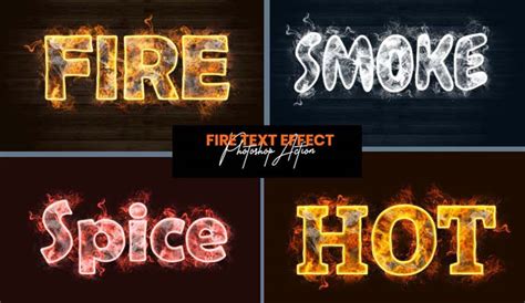 Fire Text Effect Photoshop Action by mristudio - Sevenstyles