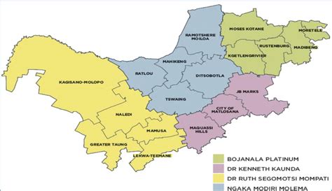 An illustration of the North West province map.... | Download ...