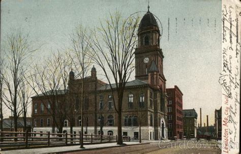 City Hall Lewiston, ME Postcard