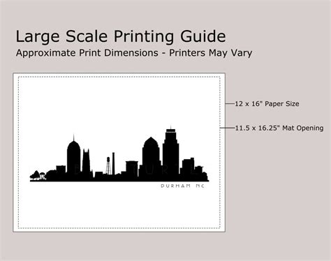 Durham NC Skyline Silhouette Printable Download Black and - Etsy