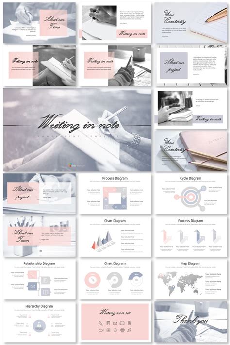 Writing in Note PowerPoint Templates | Powerpoint templates, Simple ...