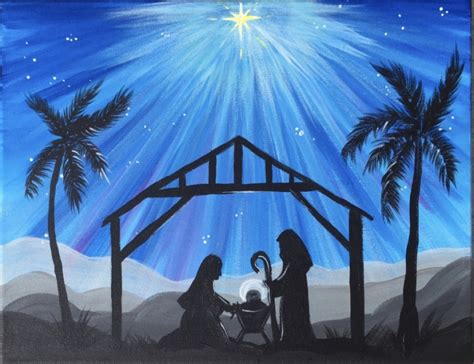 Nativity Silhouette Painting - Tracie Kiernan - Step By Step Painting