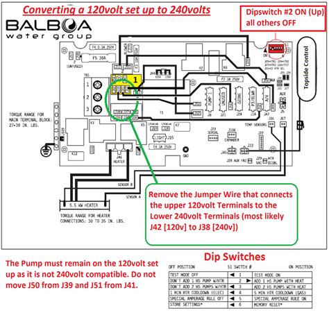 Electrical Installation - Converting a 120V Balboa BP to 240V ...