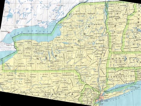 Administrative map of New York state | New York state | USA | Maps of ...