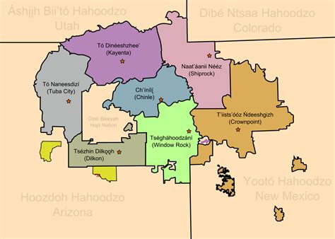 Navajo Nation County Map