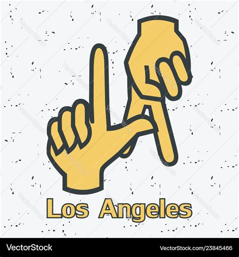 Los angeles la hands gesture Royalty Free Vector Image