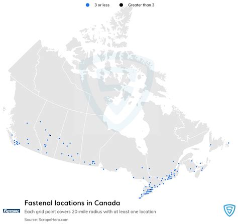 Number of Fastenal locations in Canada in 2024 | ScrapeHero