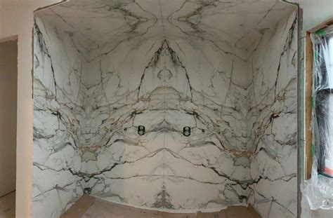 Shower: Calacatta Luxe Sintered Stone - Marble Trend | Marble, Granite, Travertine, Sintered ...