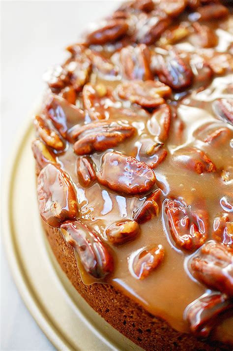 Toasted pecan torte with butterscotch pecan topping - Eva Bakes