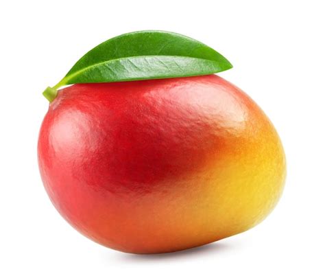 Premium Photo | Mango isolated. Ripe red mango on a white background. Fresh fruits.