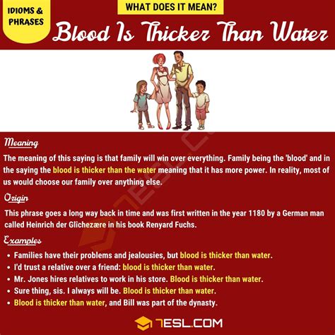 "Blood Is Thicker Than Water" Meaning, Origin and Examples • 7ESL