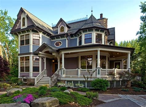 Wrap Around Porch House Plans for a Farmhouse Exterior with a Chimney ...